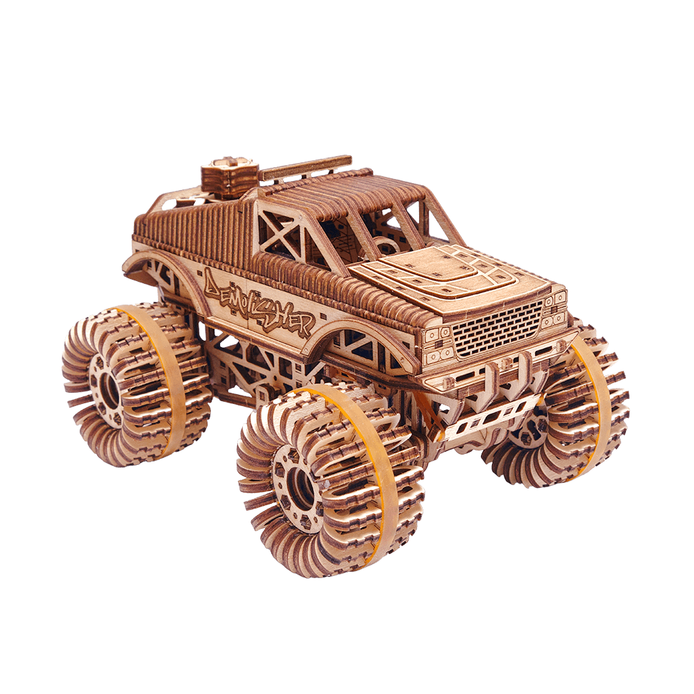 Monster Truck 3D wooden mechanical model kit by WoodTrick