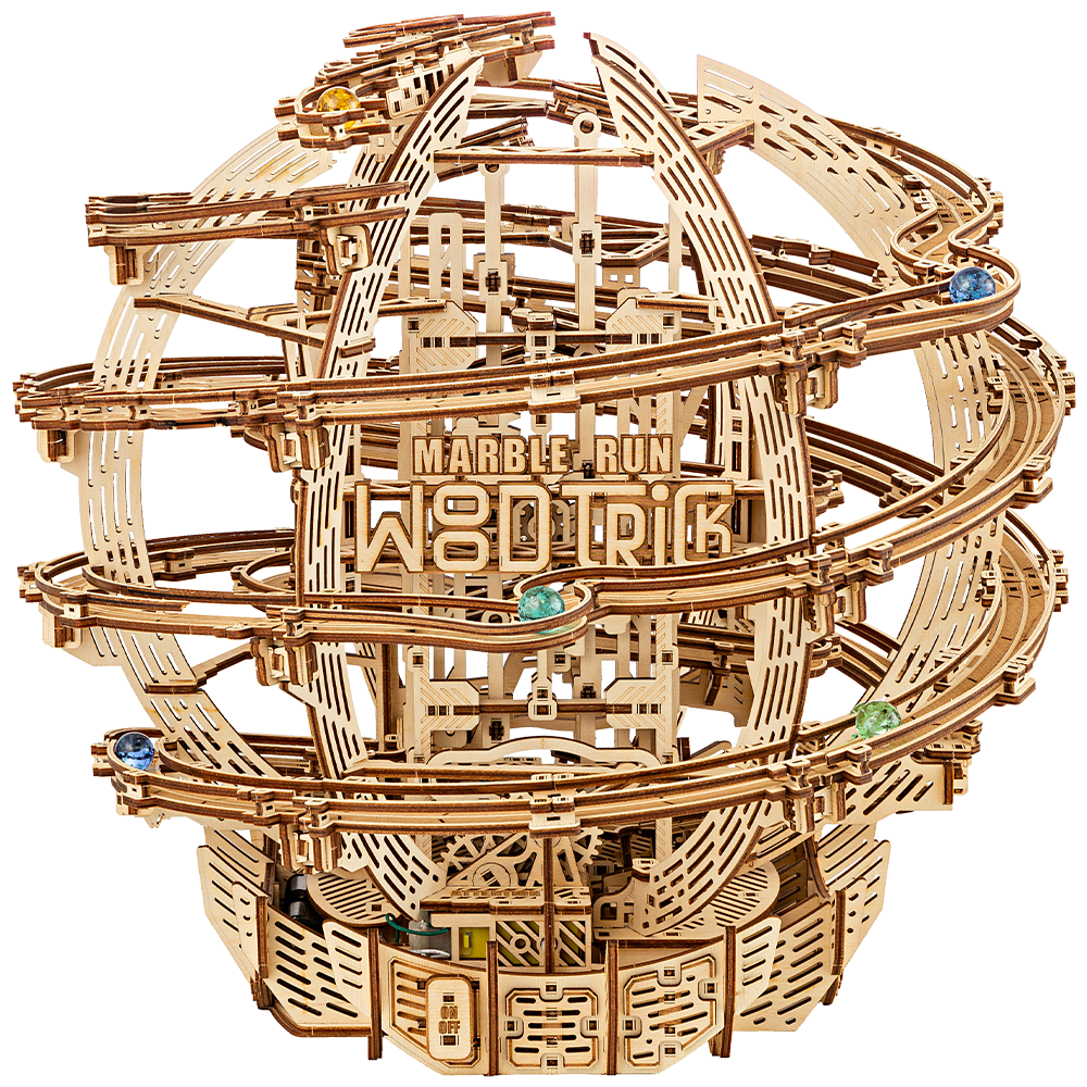Gravity Marble Run Wood Model Kit WoodTrick Gravity marble run wood model kit woodtrick