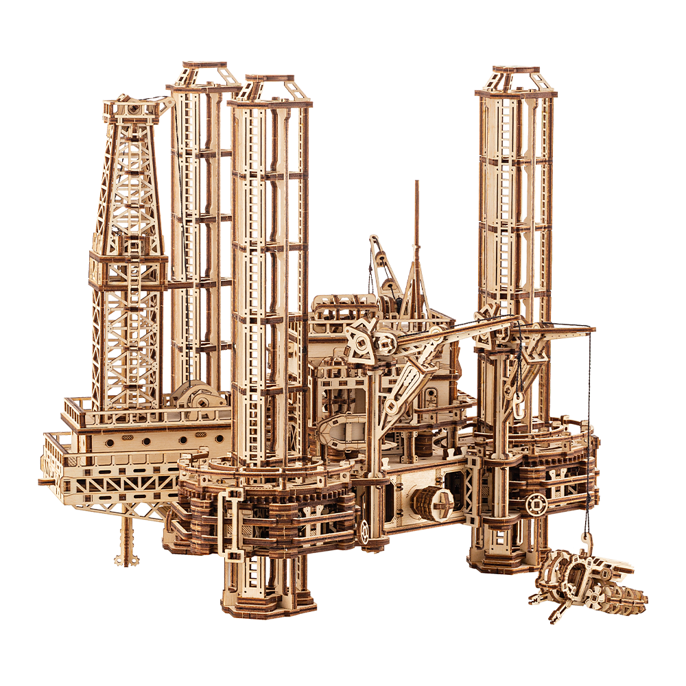 Wood Rik Rig Offshore Rig Platform Mechanical 3D Wooden model kit ️ WoodTrick