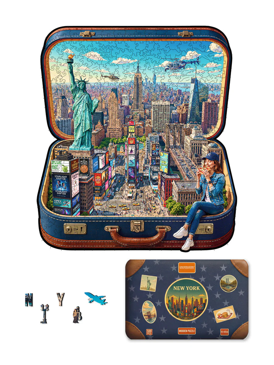 New York in a Case Wood model kit ✔️ WoodTrick