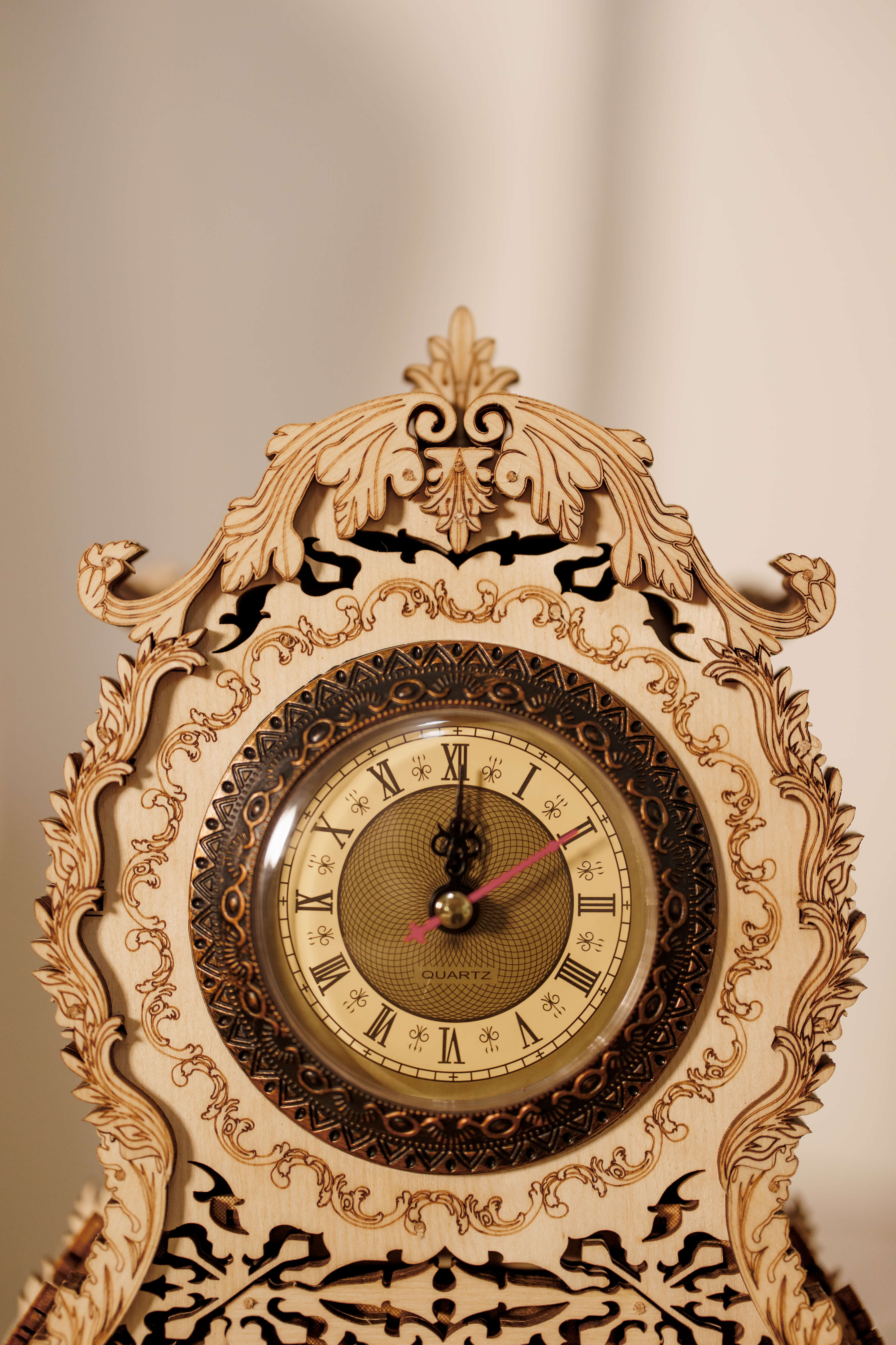 Clock Model Kit Vintage Clock - 3D wooden mechanical model kit by WoodTrick.