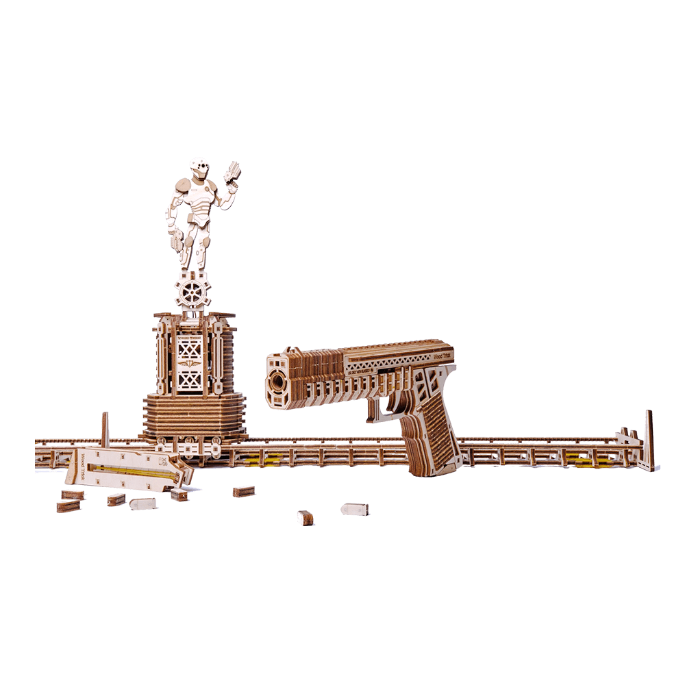Shooting Range 3D wooden mechanical model kit by WoodTrick.