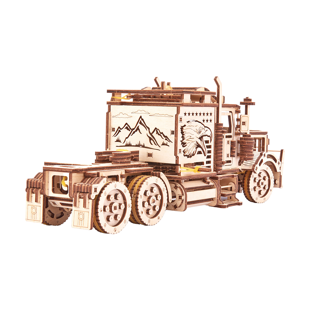 Big Ris Craft Big Rig - Kit de modèle mécanique en bois 3D par WoodTrick.