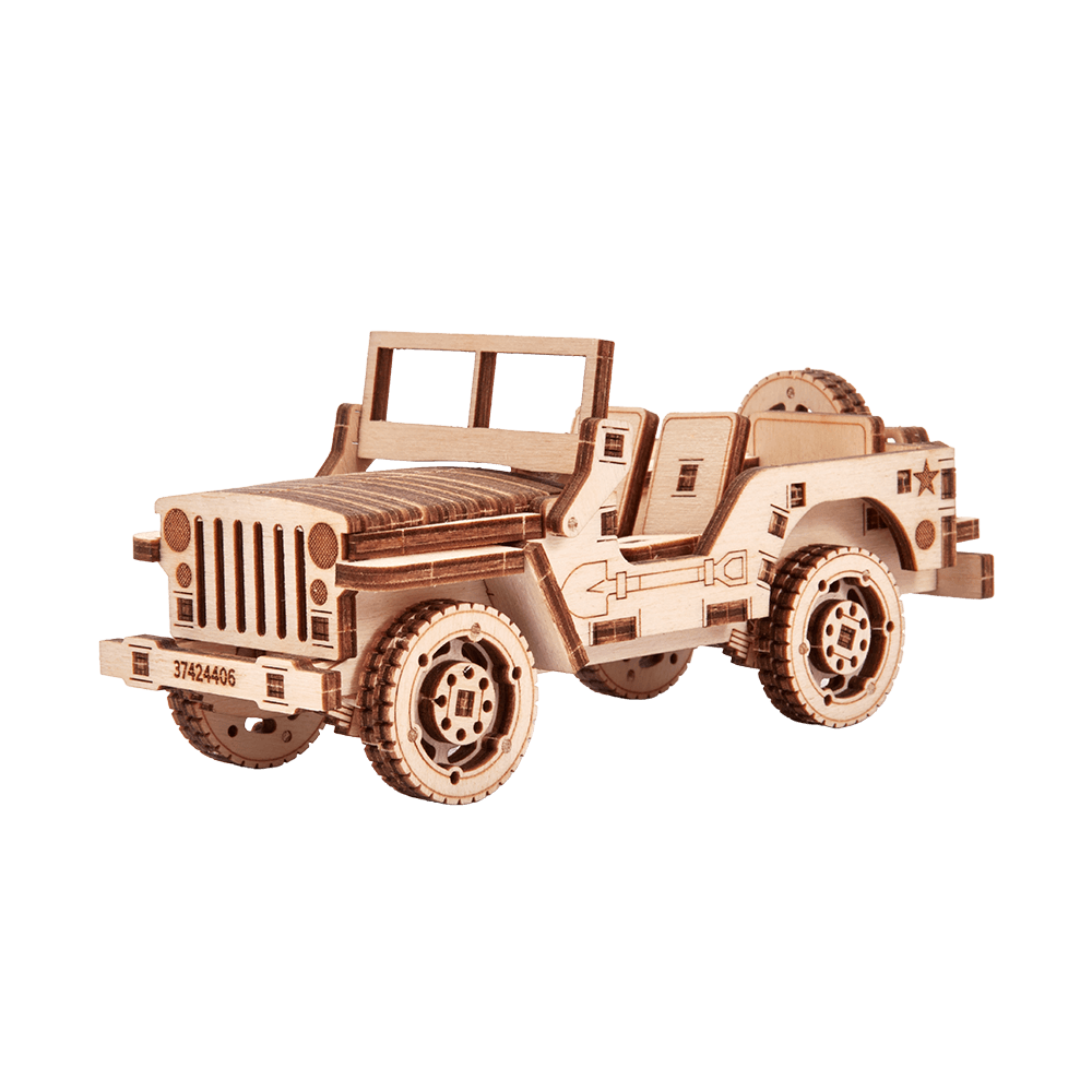 Military SUV 3D Wooden Mechanical Model Kit By WoodTrick military-suv-3d-wooden-mechanical-model-kit-by-woodtrick