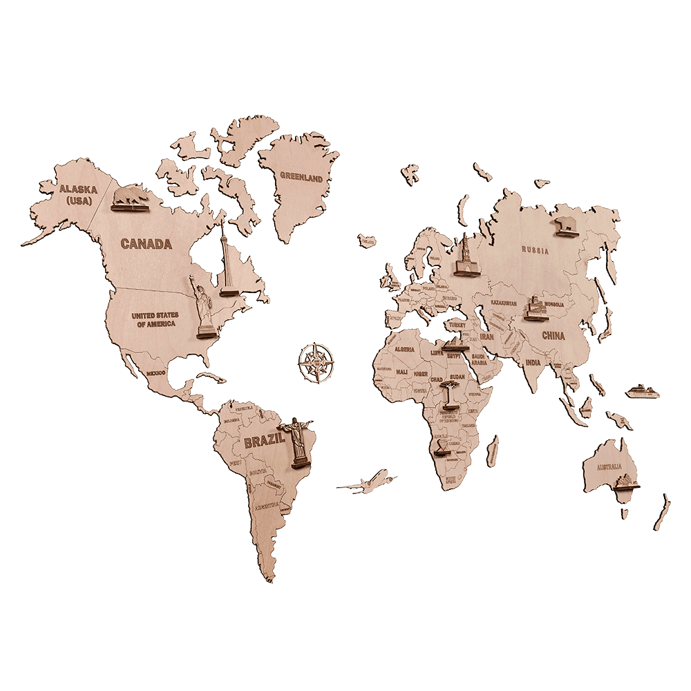 Wooden World Map 3D Wooden Mechanical Model Kit By WoodTrick wooden-world-map-3d-wooden-mechanical-model-kit-by-woodtrick
