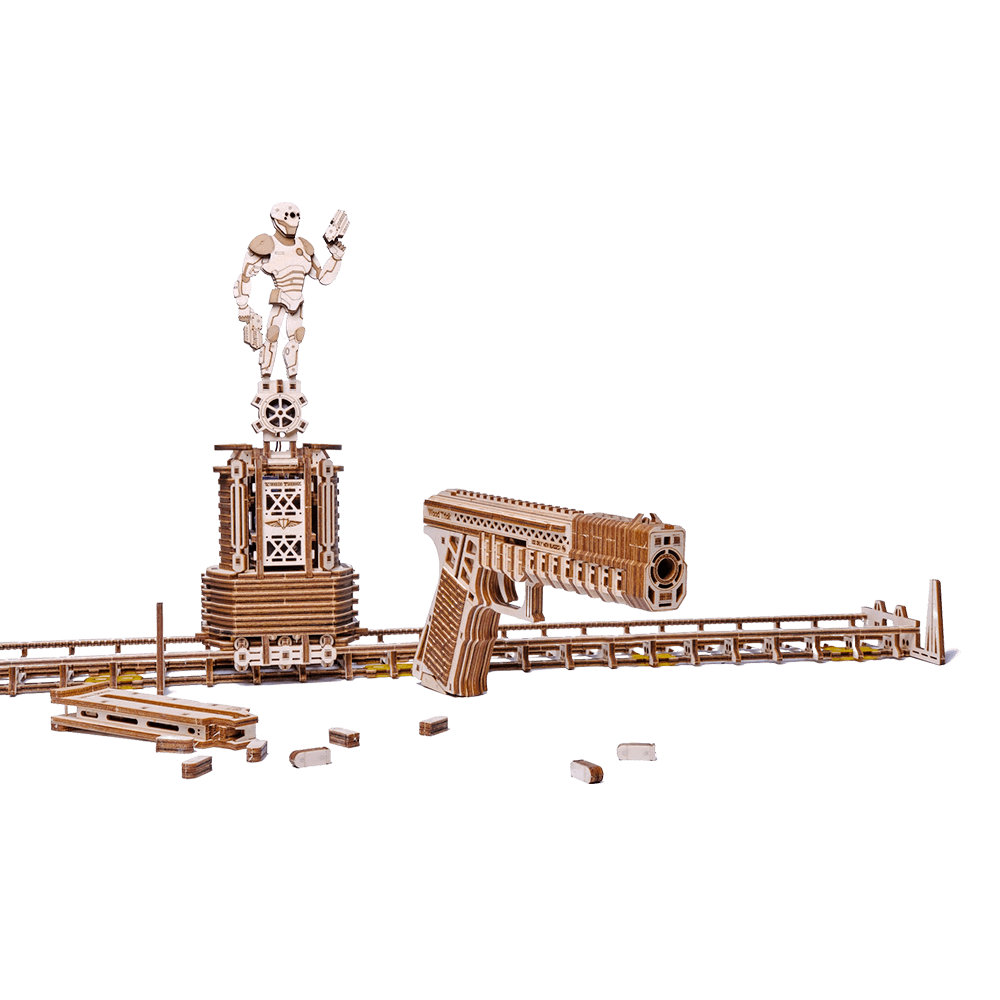 Shooting Range 3D wooden mechanical model kit by WoodTrick.