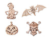Set of Mini 3D Puzzles №2 - Bat, Angel, Skull, Pumpkin image-1 English
