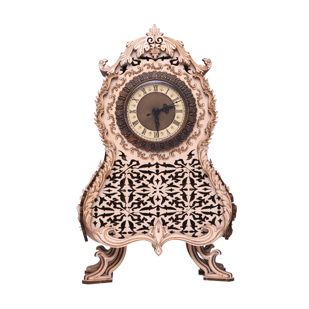 Clock Model Kit Vintage Clock - 3D wooden mechanical model kit by WoodTrick.