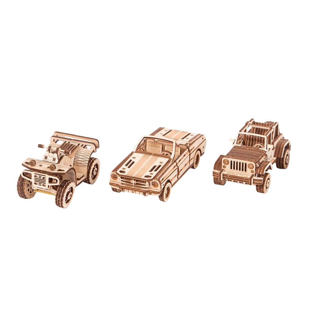 Autoset - 3D wooden mechanical model kit by WoodTrick.