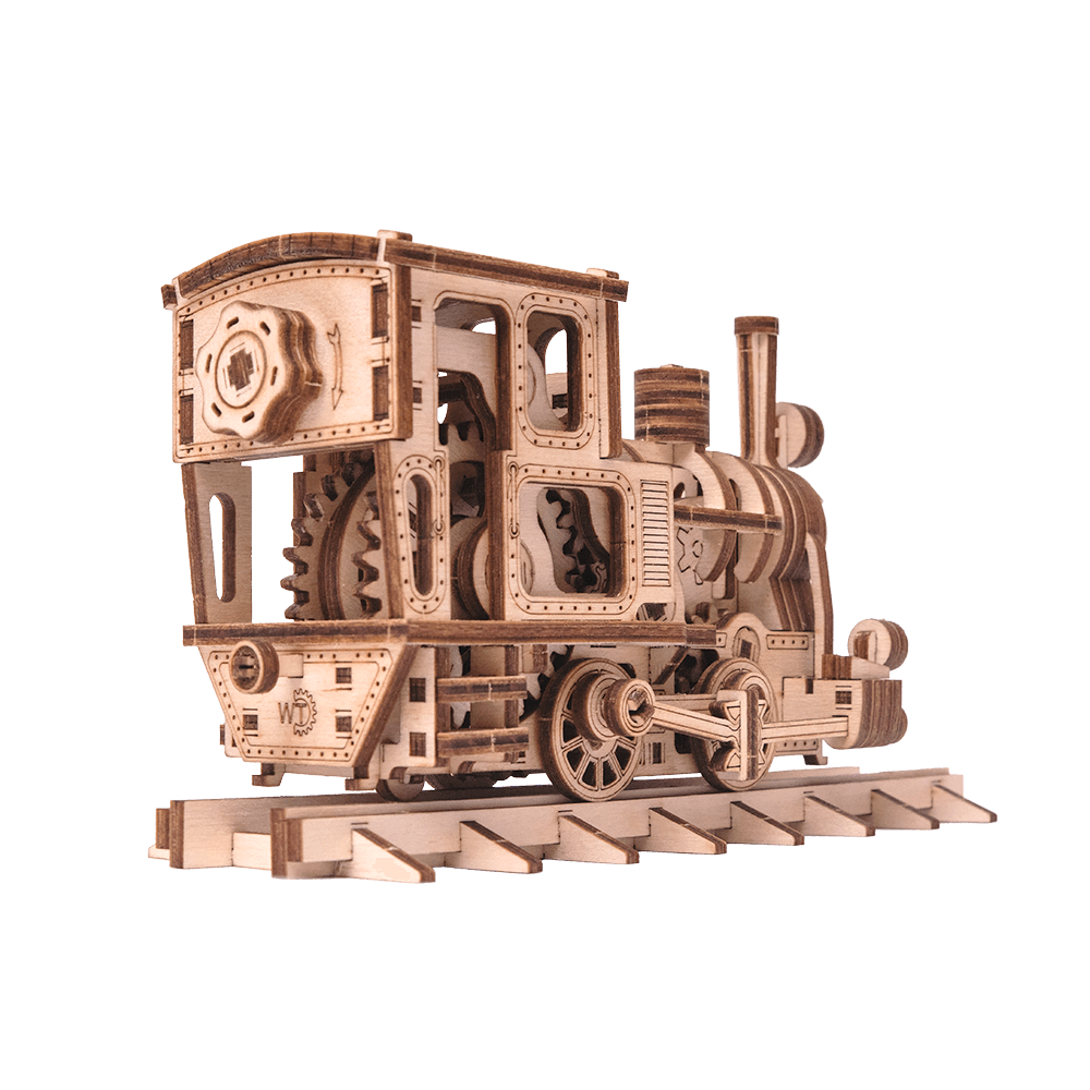Treno Espresso Con Rotaie - Puzzle 3D Meccanico In Legno Da Assemblare - Foto 6