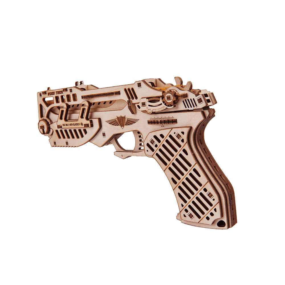Cyber Gun - 3D wooden mechanical model kit by WoodTrick.