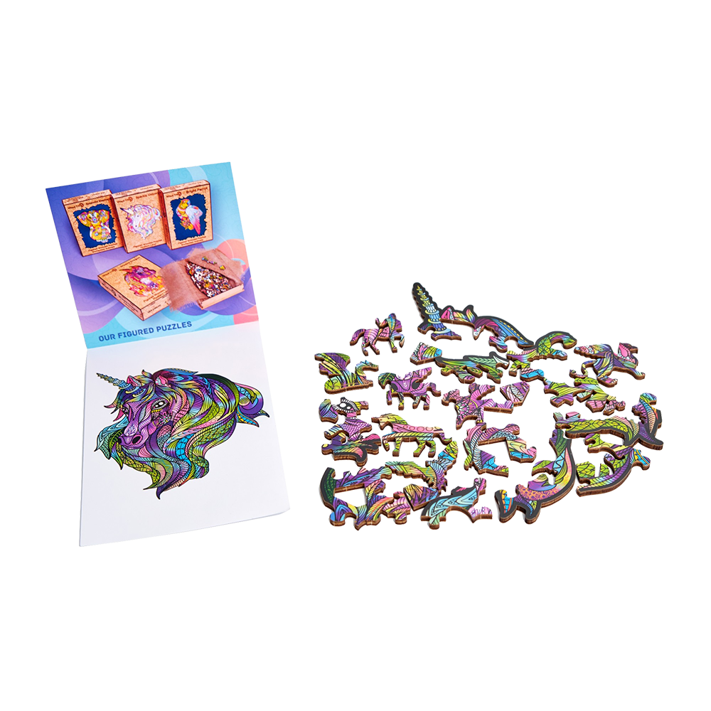 Wood Trick Purple Wind Mini-Holzpuzzle – 16 X 17 Cm, Tier- Und Pflanzenformen, Premium Wood Trick Purple Wind Mini-Holzpuzzle – 16 X 17 Cm, Tier- Und Pflanzenformen, Premium